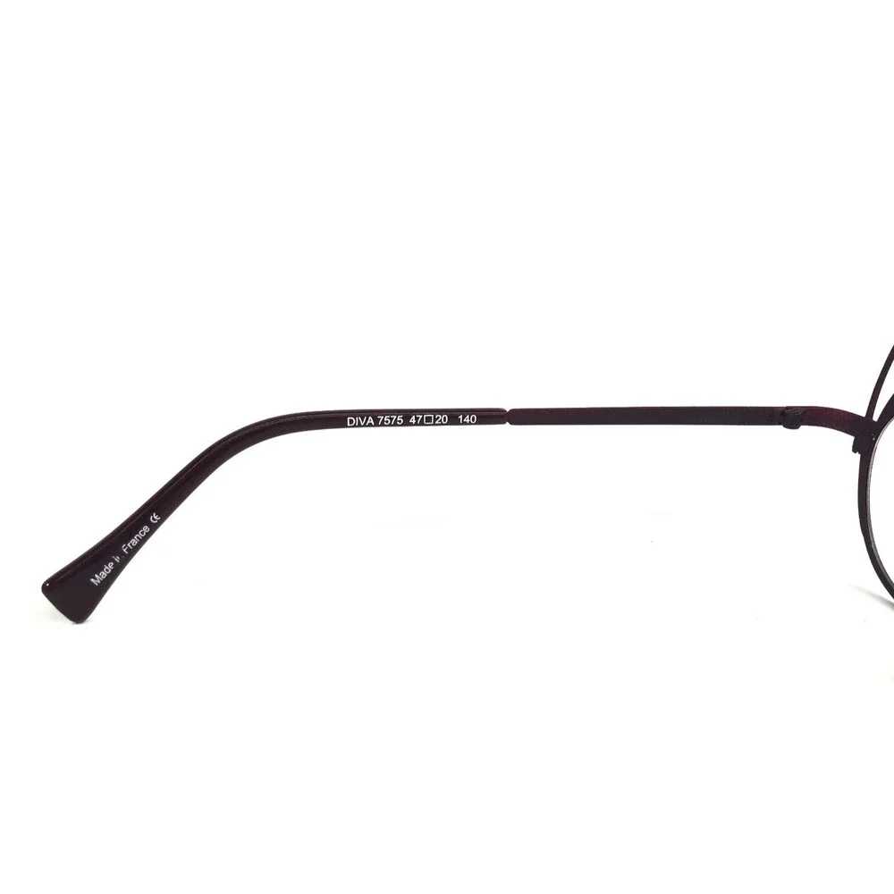 BOZ Eyeglasses Frames DIVA 7575 Mineral Plum Matte Purple Cat Eye 47-20-140